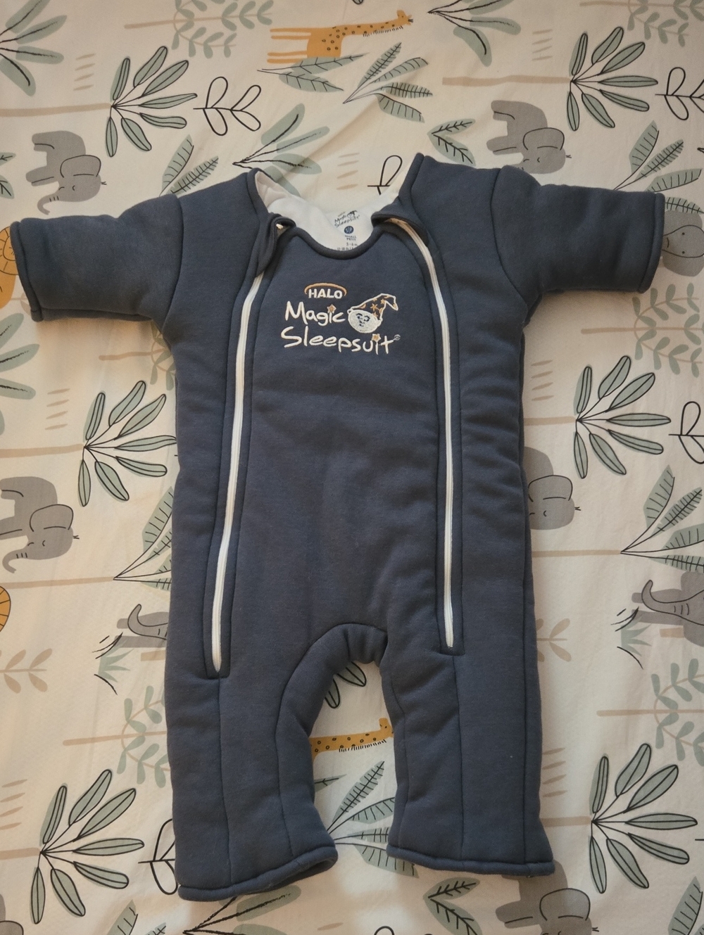 Halo Magic Sleepsuit Navy with White Trim Infant Sleep Suit